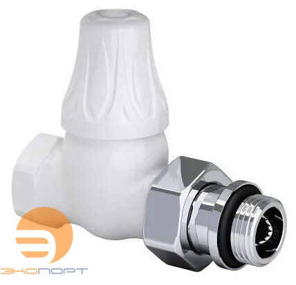 Клапан запорный прямой 1/2", для радиатора "ретро", цвет белый SR Rubinetterie