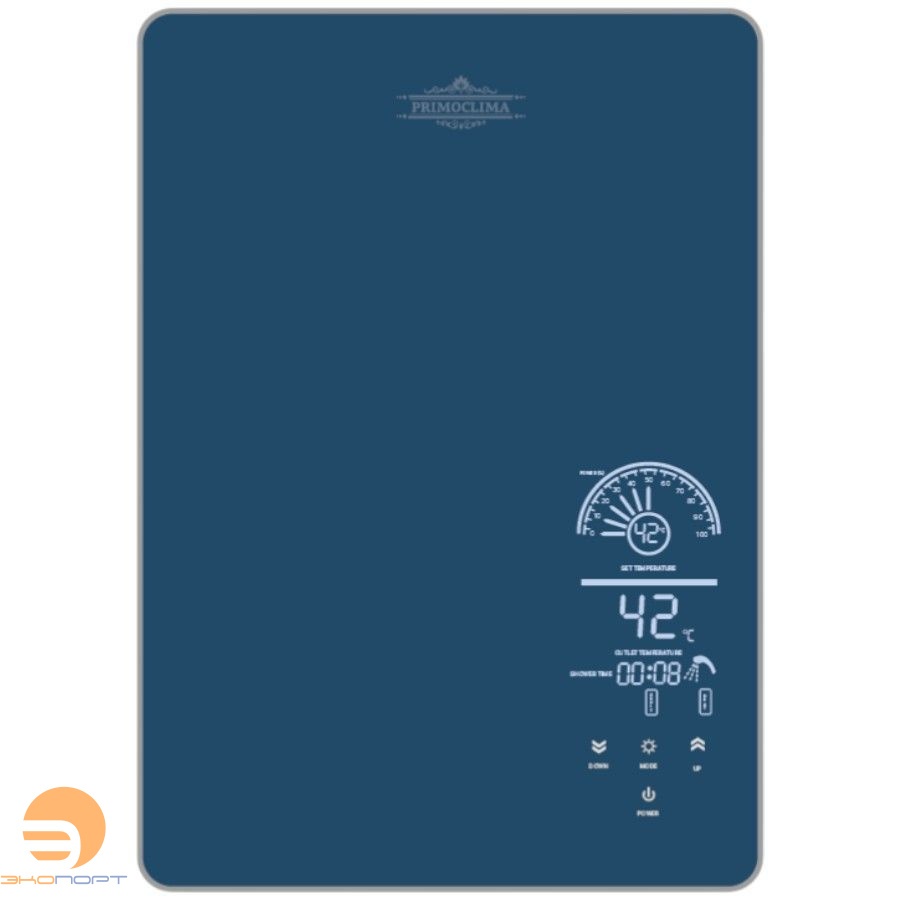 Водонагреватель проточный IMPERIUM 8.8 кВт, 380 В, берлинская лазурь PRIMOCLIMA