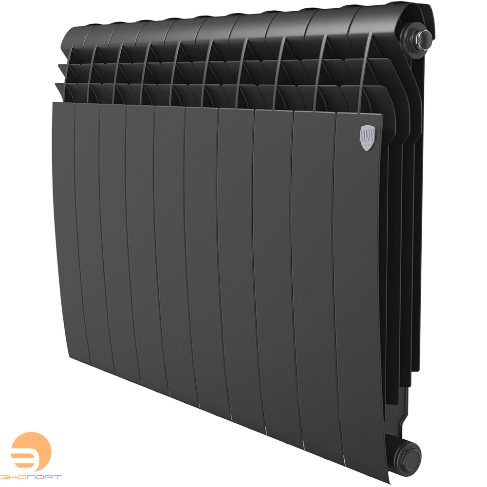 Радиатор биметаллический BiLiner Noir Sable 500/87 10 секций (черный) Royal Thermo