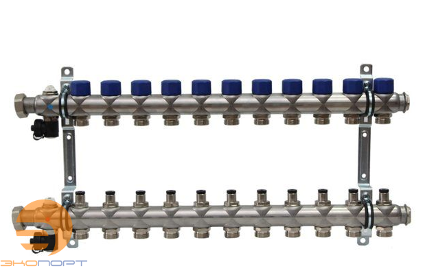 Коллектор с вент. вставками на 11 выходов 3/4" евроконус   FRAENKISCHE