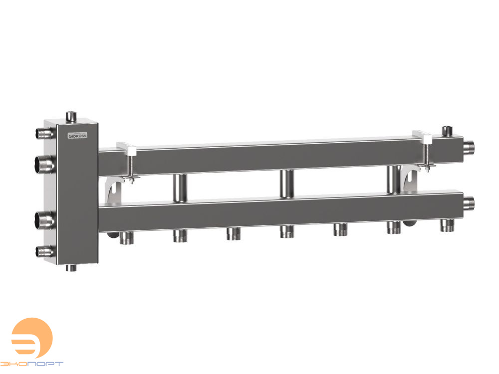 Балансировочный коллектор BMSS-100-4D + монтажный комплект K.BM-100 GIDRUSS