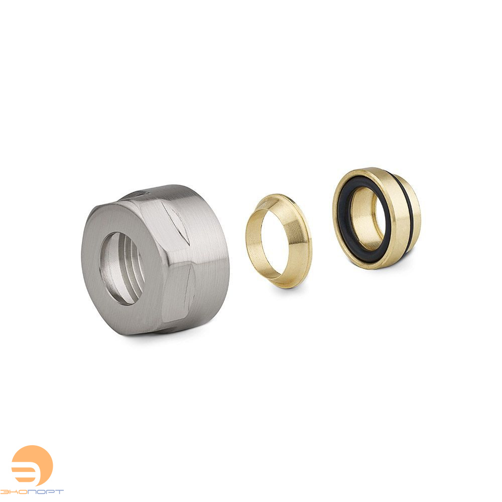 Соединение резьбозажим. 15 (резьба 3/4") матовый никель Varmega