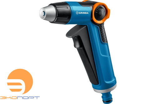 Пистолет поливочный, с регул. напора, плавная регулировка, курок спереди, GRINDA X-R PROLine