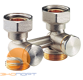 Узел нижнего подключения, прямой, 3/4"F x 3/4"E, для двухтрубн.систем Giacomini