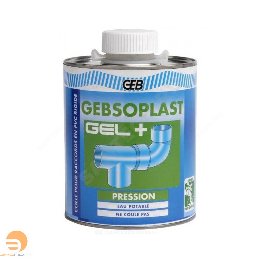 Клей Gebsoplast Gel+ (1000мл) для PVC-U, Франция