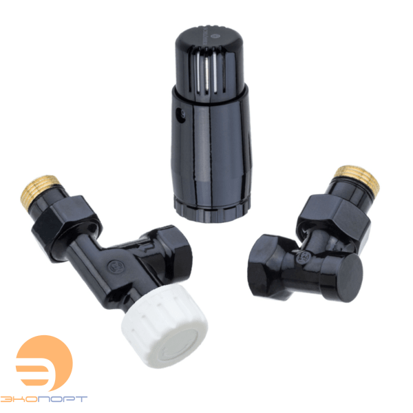 Комплект аксиальный ЧЁРНЫЙ DN15 GZ1/2 x GW1/2 с головкой MINI M30x1,5 Schlosser