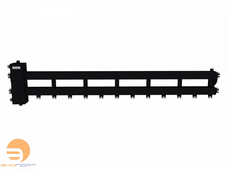 Балансировочный коллектор BM-100-7DU(до 100 кВт, подкл. котла G11/4, 3+3+1 контура G1, цвет-черный