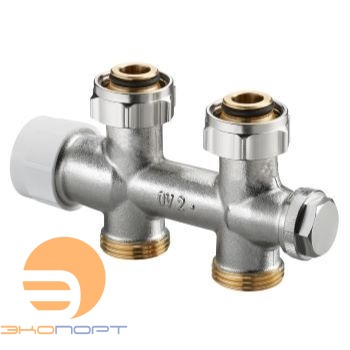 Присоединительный узел Multiblock T проходной 3/4" НР (евроконус) Oventrop