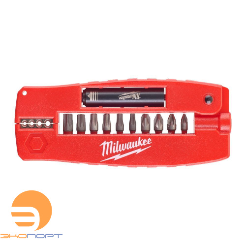 Набор бит SHOCKWAVE 12 шт "Крокодил №2", Milwaukee Набор бит SHOCKWAVE 12 шт "Крокодил №2", Milwaukee