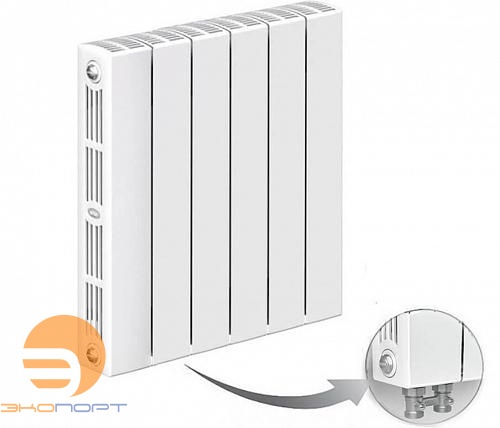 Радиатор биметаллический SUPReMO Ventil 500/90  8 секций (SVL) нижнее слева Rifar