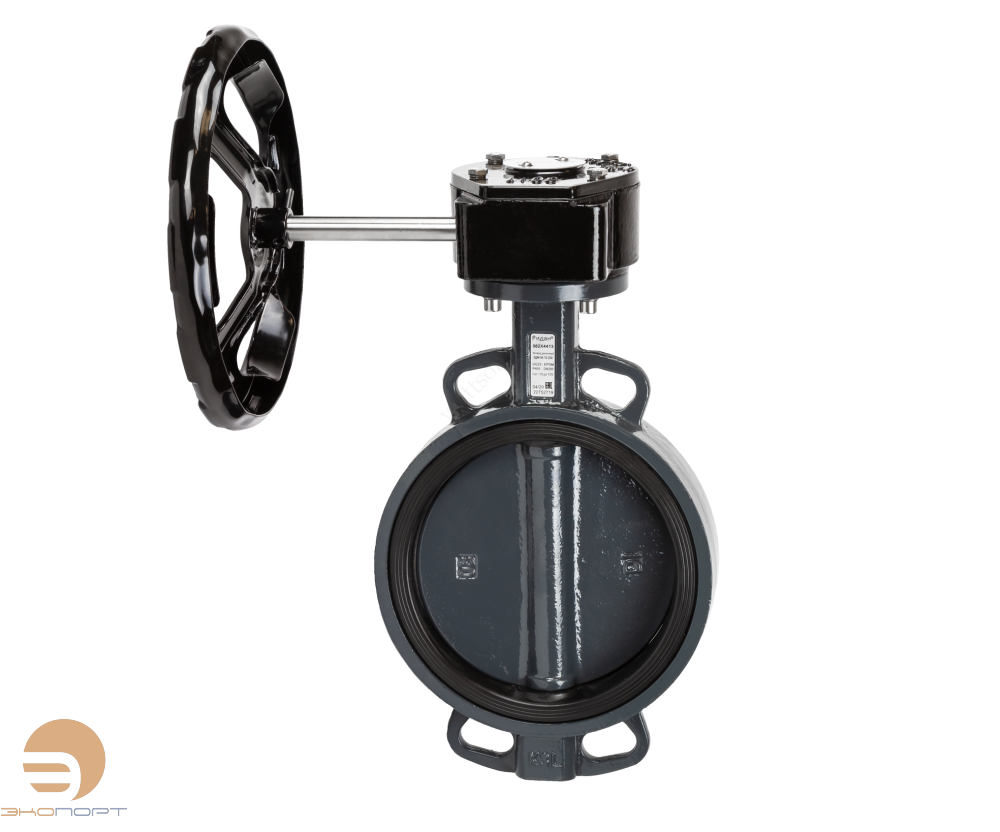 Затвор дисковый РИДАН ЗДМ 04.16.350, диск чугун, с ручным редуктором