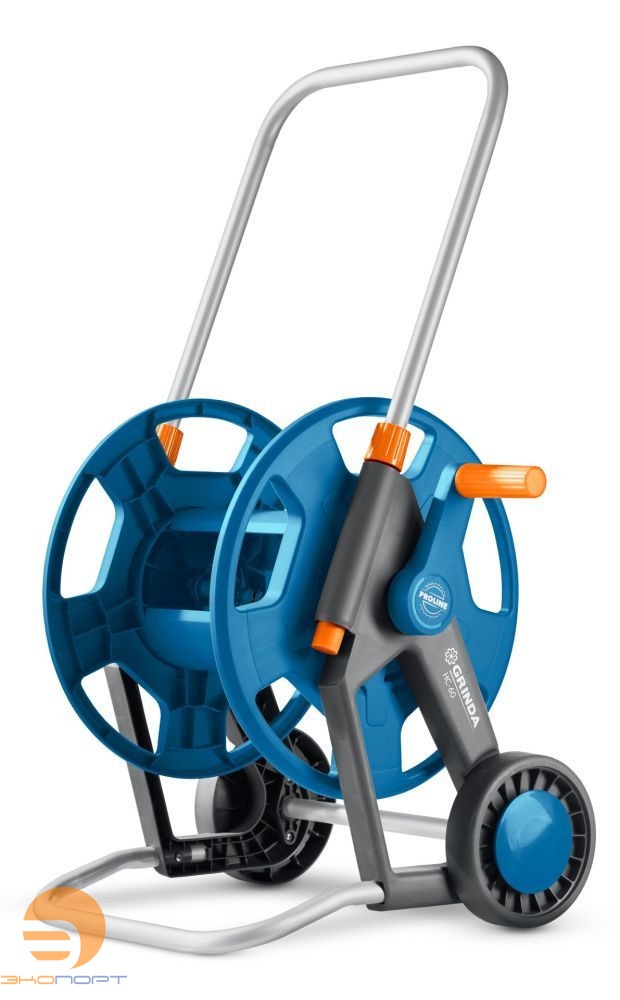 Катушка для шлангов, телескопическая ручка. усиленные колёса 60м x 1/2" и 30м x 3/4"