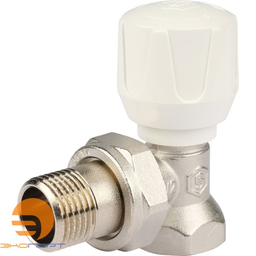 Клапан ручной терморегулирующий, угловой 1/2 STOUT
