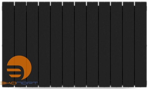 Радиатор биметаллический SUPReMO 500/90 (202Вт) 12 секций боковое подкл. Rifar Антрацит