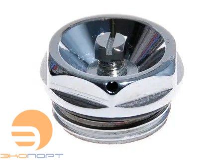 Заглушка с воздухоотводчиком хромированная 1/2"НР, SMART