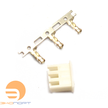 Разъем CHU-03 розетка 3х-контактная на провод крана шаг 2,54мм