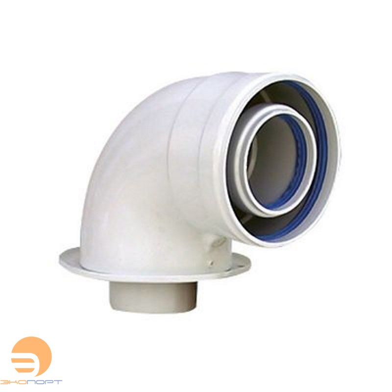 Колено подключения коаксиальное DN60/100 (Protherm/Buderus)