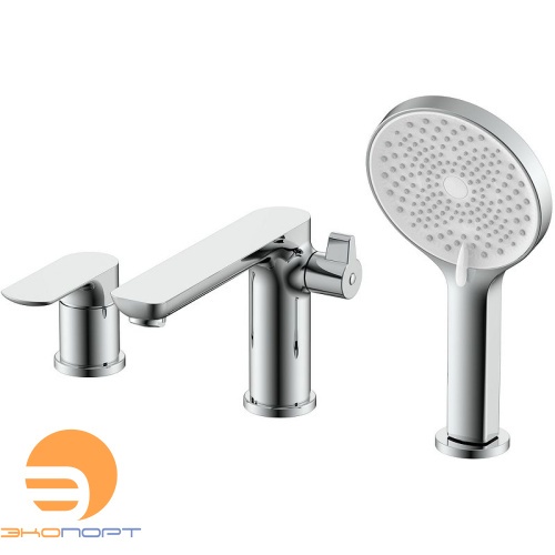 Смеситель на борт ванны на 3 отверстия, хром, RAGLO 