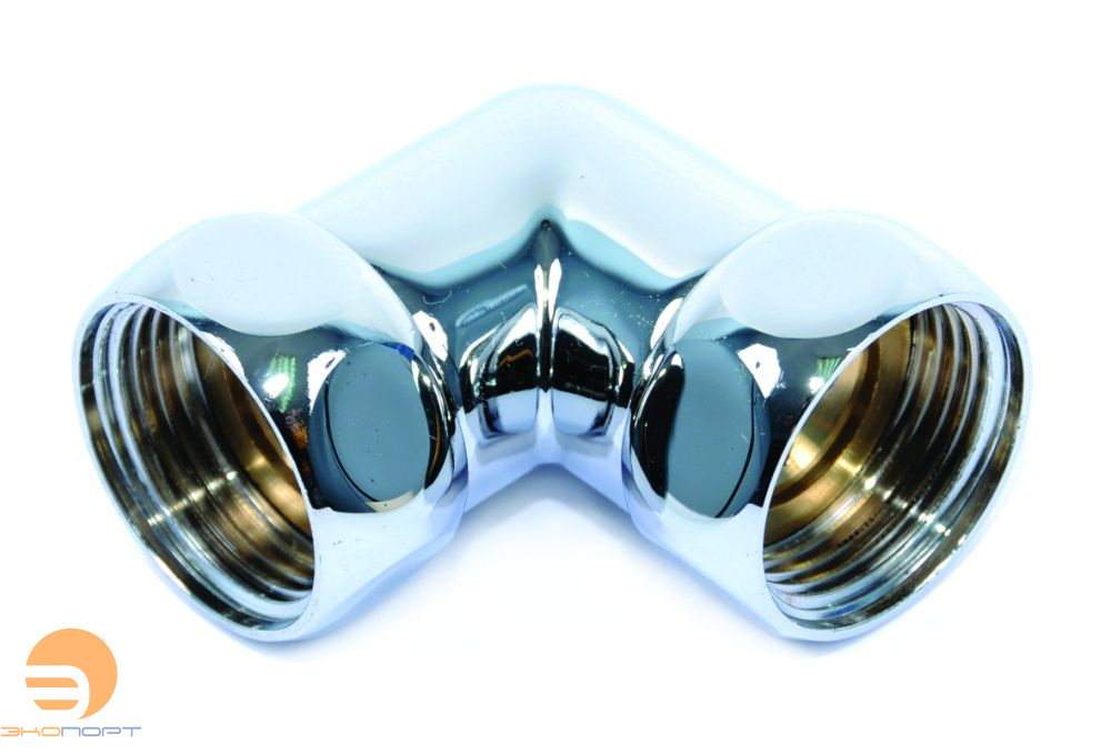 Сгон угловой (американка) для полотенцесушителя 1 х 1 ВВ ХРОМ (SG) SMART 