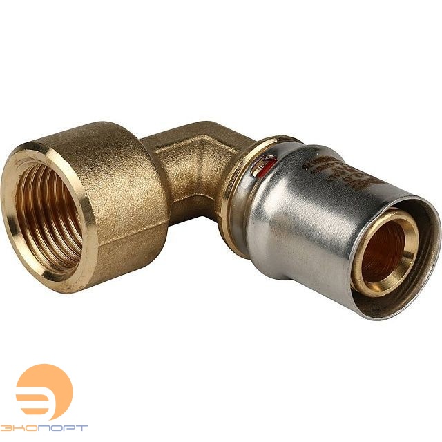 Угольник  20-1/2 ВР латунь, пресс Stout