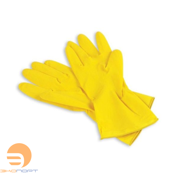 Перчатки хозяйственные латексные М желтые