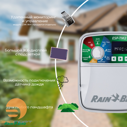 Контроллер ESP-TM2 наружный монтаж (6 станции) Rain Bird