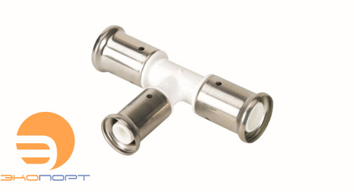 Тройник 20-16-20, ПВДФ, пресс (белый) HENCO