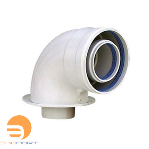 Колено подключения коаксиальное DN60/100 (Protherm/Buderus)