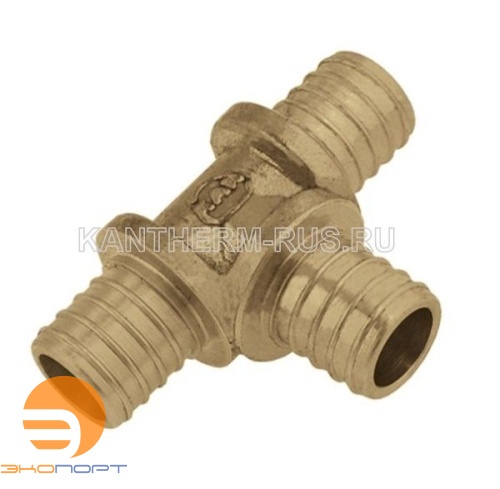 Тройник 25*3,5/32*4,4/25*3,5 латунь Push KAN-therm