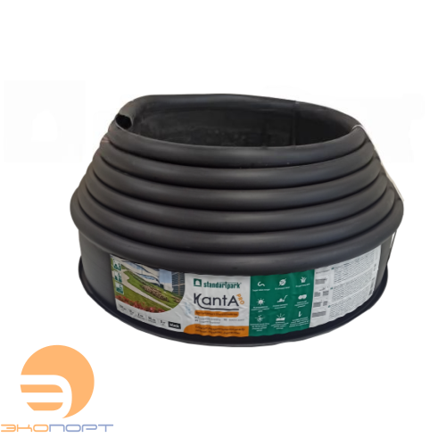Бордюр KANTA SP Б-1000.10.02-ПП пластиковый черный 82552-Ч