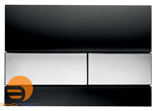 Клавиша TECEsquare, стекло черное, клавиши хром глянцевый