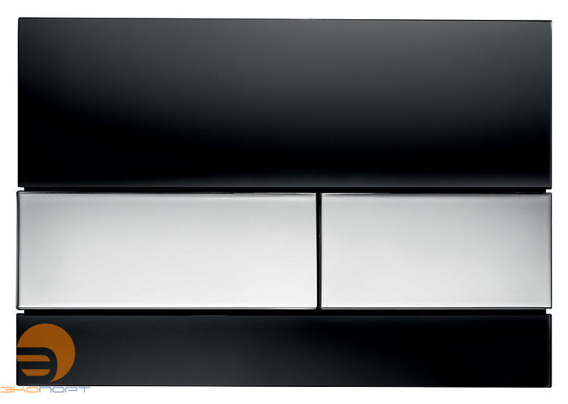 Клавиша TECEsquare, стекло черное, клавиши хром глянцевый