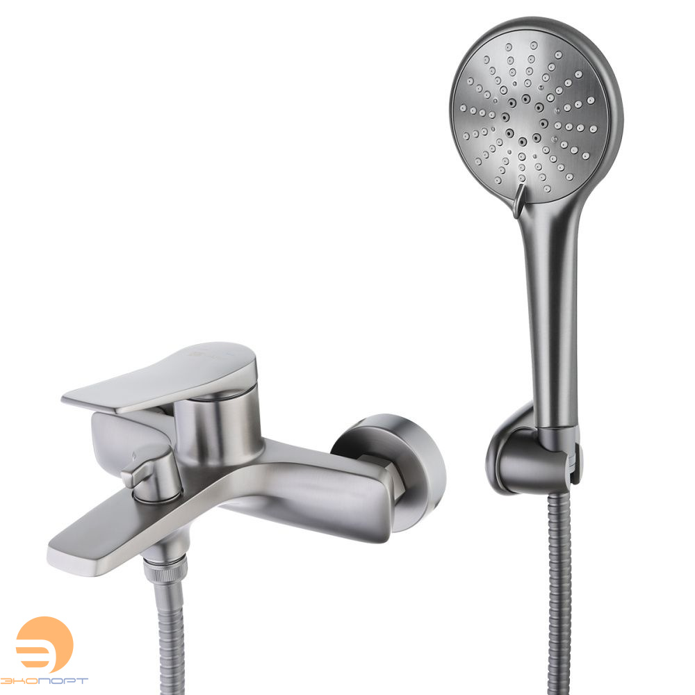 Смеситель для ванны BRONX (с лейкой и шлангом) графит LEMARK