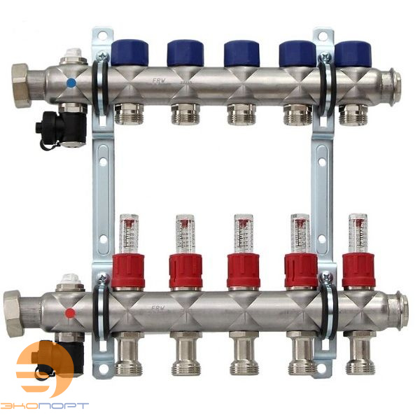 Коллектор с расходомерами на  5 выходов 3/4" евроконус  FRAENKISCHE