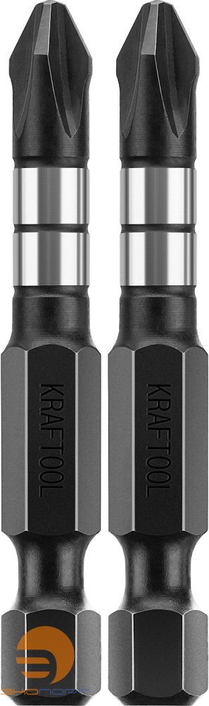 Биты ударные 2 шт Impact PH2, 50 мм KRAFTOOL 