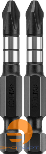 Биты ударные 2 шт Impact PH2, 50 мм KRAFTOOL 