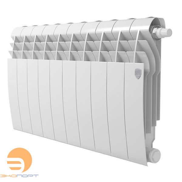 Радиатор биметаллический BiLiner Bianco 350/87 VR80 10 секций (белый, нижнее подключение) Royal Thermo