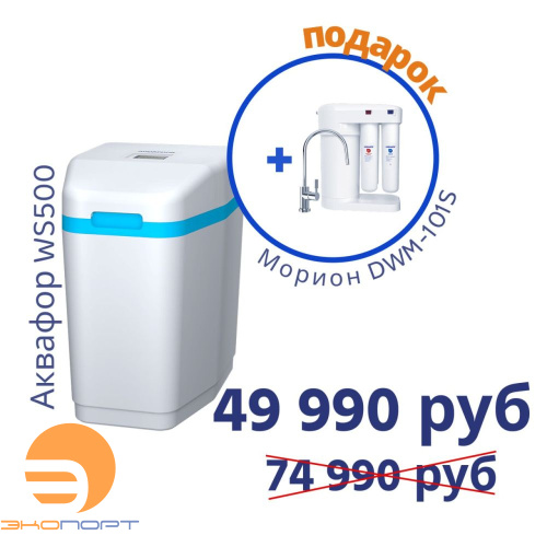 Умягчитель АКВАФОР WS500+Автомат питьевой воды Аквафор Морион DWM-101S