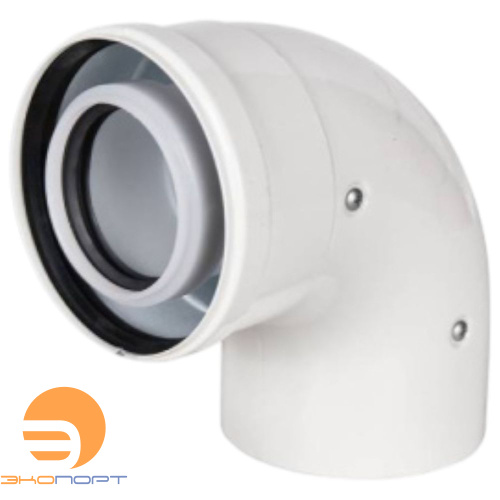 Колено конденсационное 80/125 мм, угол 90 гр., PP-R/Сталь Gekon 