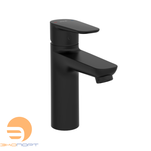 Смеситель для умывальника Flow Soft, монолитный, черный матовый, Vitra