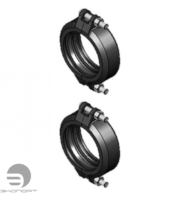 Комплект 2 муфты Victaulic-НР Ду65-2 1/2"НР , для подкл. нас. групп к отопит. конт.