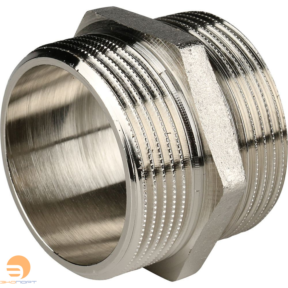 Ниппель НН 11/2х11/2 (никель) Stout