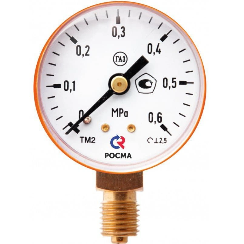 Манометр ТМ-210Р.00 (0..0,6 МПа), М12*1,5, 50мм, кл.т. 2,5, 80С, СЗН8 (пропан), радиальный