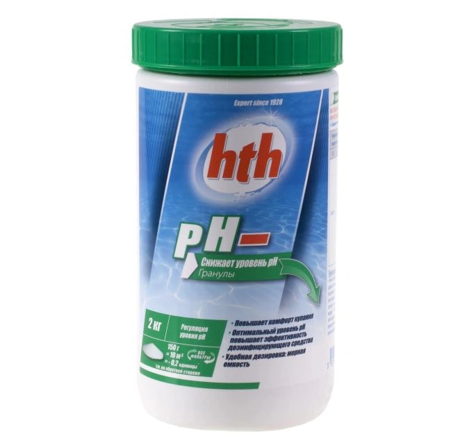 pH минус порошок, 2кг, hth