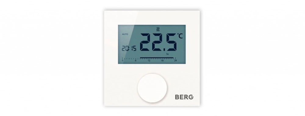 Термостат цифровой с подвеч. дисплеем программируемый, с входом для датчика пола BERG