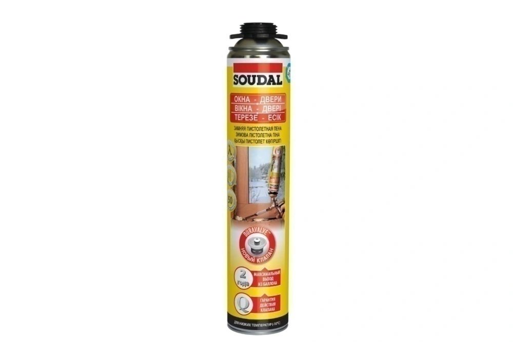 Пена монтажная SOUDAL Yellow 750 мл. ЗИМНЯЯ