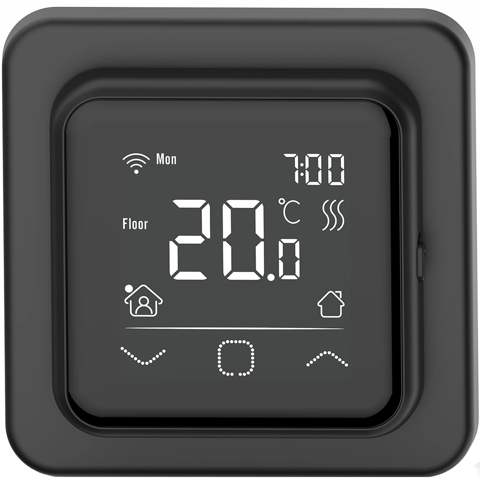 Терморегулятор IQ Thermostat SMART HEAT Wi-Fi программируемый, сенсорный, черный