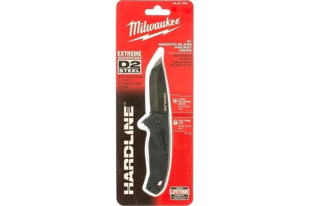 Нож складной HARDLINE (D2 сталь), Milwaukee