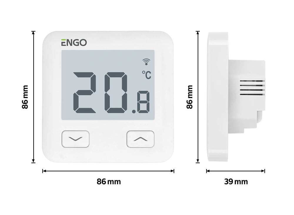 Терморегулятор программируемый встраиваемый, белый, управляемый через интернет  E10W230WiFi ENGO