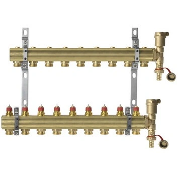 Комплект коллекторов FHF-9 set вент. вставки латунь Danfoss